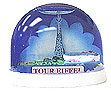 Tour Eiffel Snowglobe, Blue Small