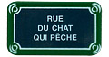 Paris Street Sign Magnet - RUE DU CHAT QUI PECHE