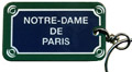Paris Street Sign Keychain, Notre-Dame de Paris