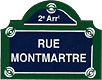 Paris Street Sign, Rue Montmartre, 4x3