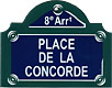 Paris Street Sign, Place de la Concorde, 4x3