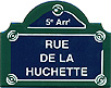 Paris Street Sign, Rue de la Huchette, 4x3