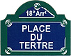 Paris Street Sign, Place du Tertre, 4x3