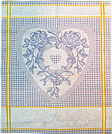 European Tea Towel - Blue Hearts