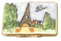 French Limoges Box, Eiffel Tower Postcard