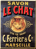 French Metal Magnet - SAVON LE CHAT