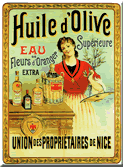French Metal Magnet - HUILE OLIVE