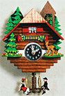 Cuckoo Clock Bavarian Haus with German Couple, 9H