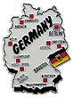 Germany Country Map - Refrigerator Magnet