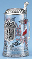 Glass Beer Stein - Souvenir of Poland, 7-1/4H