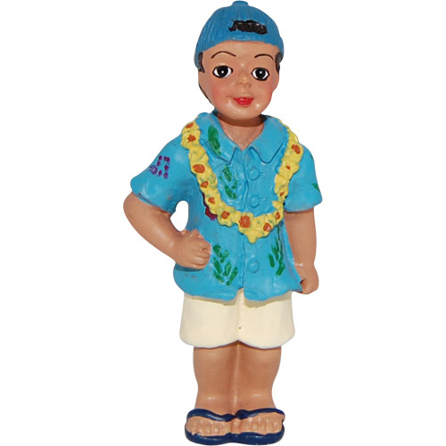 Hawaiian Boy in Aloha Shirt Fridge Magnet
