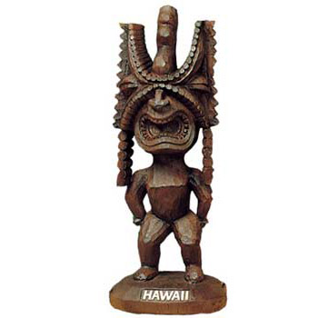 Hawaiian Tiki God on Hapa Wood - Winner Tiki, 11.5H
