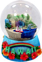 Hawaiian Souvenir - Musical Snow Globe of Waikiki Beach, 5.5H
