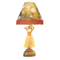 Motion Hula Girl Lamp w/ Floral Shade - Leilani 37H