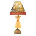 Motion Hula Girl Lamp w/ Floral Shade - Iolani 37H