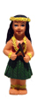 Hawaiian Hula Dancer Girl with Puili - Fridge Magnet