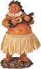 Hawaiian Brother Ed Dashboard Hula Doll, 7H