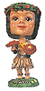 Bubble Head Hawaiian Doll- Girl with Uliuli