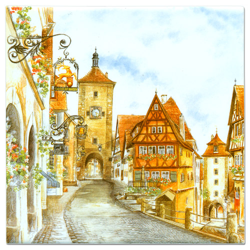 Dutch Tile, Color, Rothenburg ob der Tauber, 6