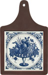 Cheeseboard w/ Delft-Blue Tile - Fruit Platter with Fancy Border