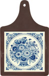 Cheeseboard w/ Delft-Blue Tile - Flower with Bird