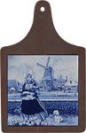 Cheeseboard w/ Delft-Blue Tile - Tulip Girl