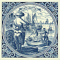 Zeeman / Naval Seaman, Dutch Delft Tile 6