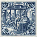 Teacher, Dutch Delft Tile 6