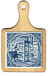 Cheeseboard w/ Delft-Blue Tile - Diamantslyper/Diamond Cutter