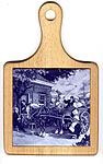 Cheeseboard w/ Delft-Blue Tile - Wedding