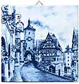 Dutch Tile, Delft Blue European Village