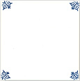 Old Dutch Plain Tile w/ Blue Corners, 5