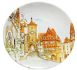 Color Decorative Plate - Rothenburg European Village, 8.25D