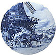 Decorative Plate, Delft Blue Miller 7.5D
