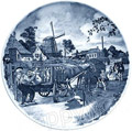 Delft Blue Decorative Plate - Milkman 9.5D