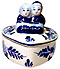 Delft Blue Kissing Couple, Heart Box