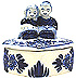 Delft Blue Kissing Couple, Heart Box