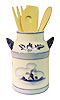 Delft Blue - Windmill Milkcan Kitchen Utensils Holder