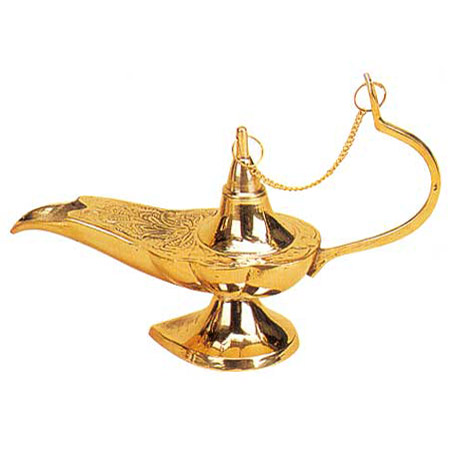 Brass Genie Oil Lamp, 6L