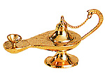Brass Oil Lamp, 7.25