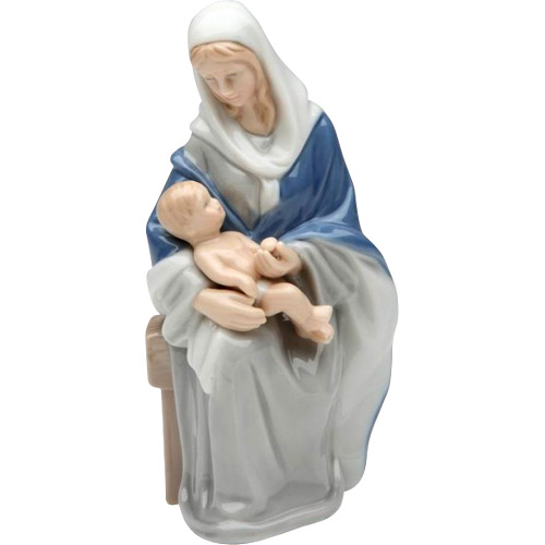 Madonna with Child, Miniature Porcelain Figurine - 5-1/4H