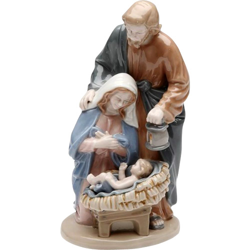 Holy Family, Miniature Porcelain Figurine - 6-1/4H