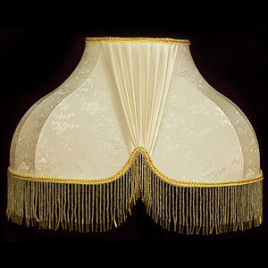 Lamp Shades  Beads on Lamp Shade  23 X19  Oval Cream Color Shape W  Beads