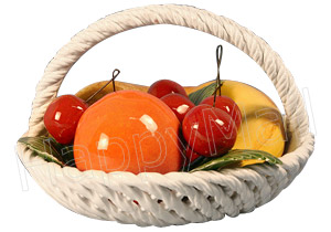 6.5 Round Fruit Basket Capodimonte