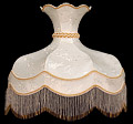 Lamp Shade, 21D Round Cream-Color Shade with Beads