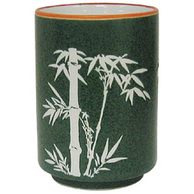 Tea Cup, Green Bamboo