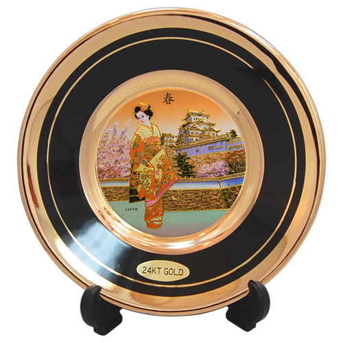 Geisha Spring Theme, 8 Chokin Plate