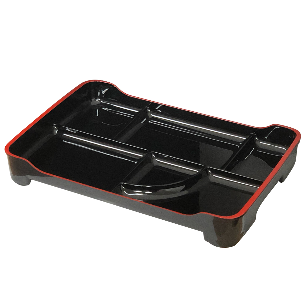 Lunch Plate, Large Black Bento Tray, 14x9.25
