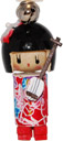Wooden Lucky Charm, Doll with Instrument