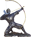 Ninja Sculpture - Shooting An Arrow 9.5x8
